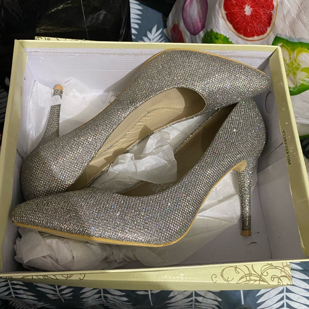 Silver shoes